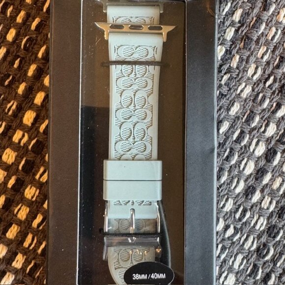 NEW Coach Apple Watch Strap Band Blue - Picture 2 of 10